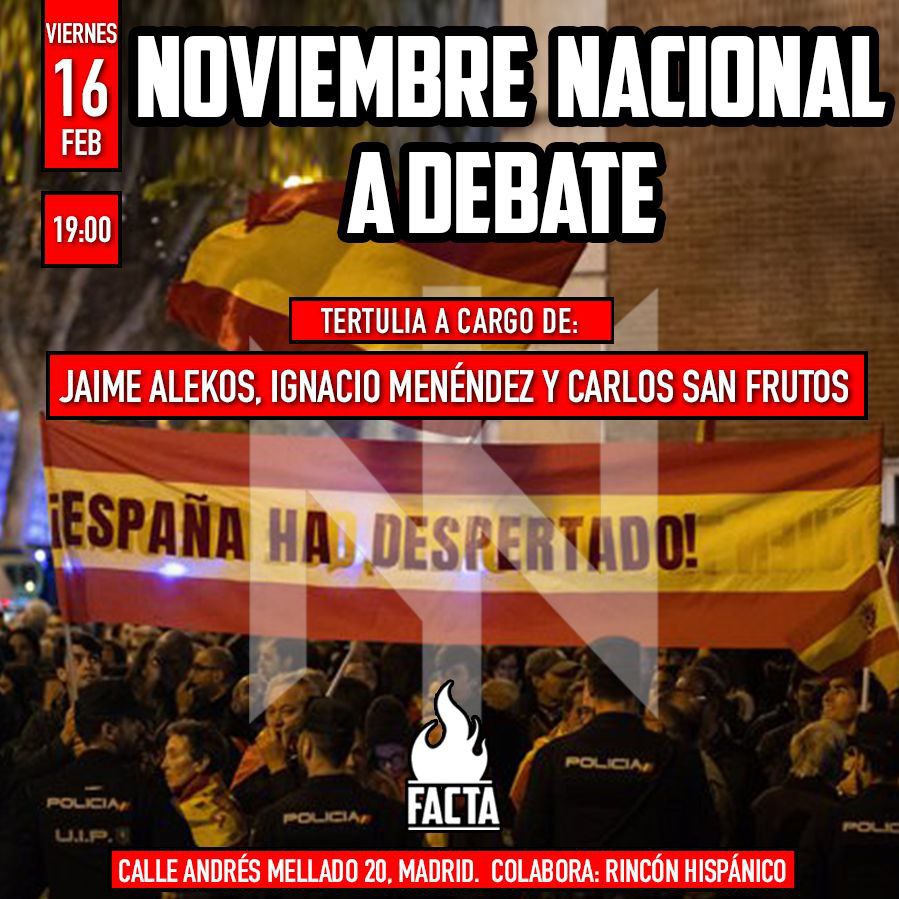 Jaime Alekos, Ignacio Menéndez y Carlos San Frutos, “Noviembre Nacional a debate”